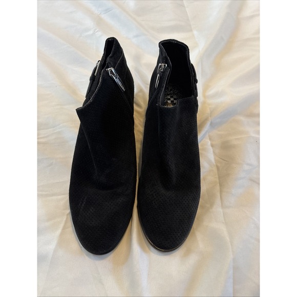 Vince Camuto Shoes - Vince Camuto Women's Parveen Suede Bootie with Buckle Detail Size 7 M Black US